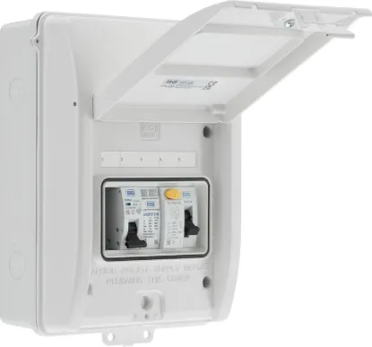 BG SyncEV White EV Consumer Unit - 40A RCD, 40A MCB, SPD (CFEV5AW-01)