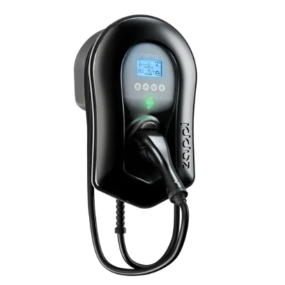 myenergi Zappi Smart EV Charger (7kW/22kW) with 6.5m Tethered Type 2 Cable – Black