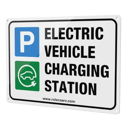 Aluminium A4 Landscape EV Parking Sign