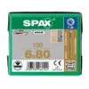 SPAX WIROX T-STAR Washer Head Screw 6.0x80mm Box = 100